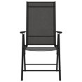 thumbnail image 2 of vidaXL Folding Garden Chairs 6 pcs Textilene Black, 2 of 5