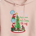 thumbnail image 3 of Cat in the Hat - Christmas Is A Family Thing - Ladies Cropped Hoodie, 3 of 6