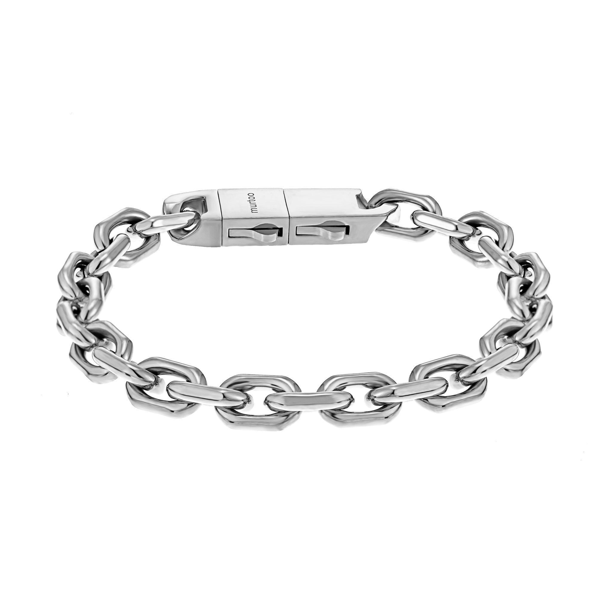 Murtoo Mens Bracelet for men 10mm steel bracelet