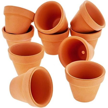 pots clay flower cotta terra mini planters plants terracotta inch pottery ceramic garden outdoor cacti succulent juvale count walmart