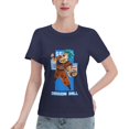 thumbnail image 1 of T-Shirt Basique à Manches Courtes pour Femmes Super Saiyan, 1 of 6