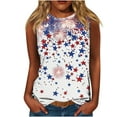 thumbnail image 2 of Aboser Fourth of July American Flag Tank Tops for Women Sleeveless Summer T Shirt Independence Day Holiday Tee Top Loose Fit Beach Tanks Ladies Casual Vest Tops, 2 of 5