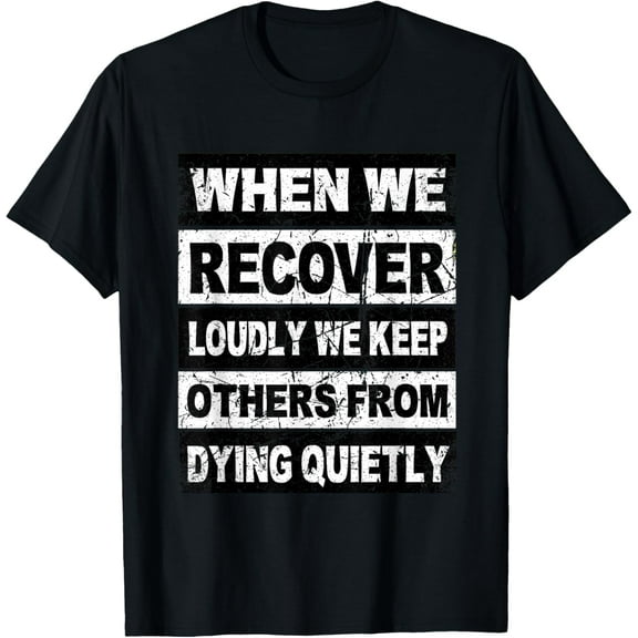 Retro Addiction Recovery Shirts Narcotics Anonymous Sobriety T-ShirtMen and women, Black T-shirt, size: Extra large S-4XL