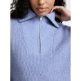 thumbnail image 4 of Free Assembly Women's and Women's Plus Half Zip Sweater with Long Sleeves, Midweight, Sizes XS-4X, 4 of 5