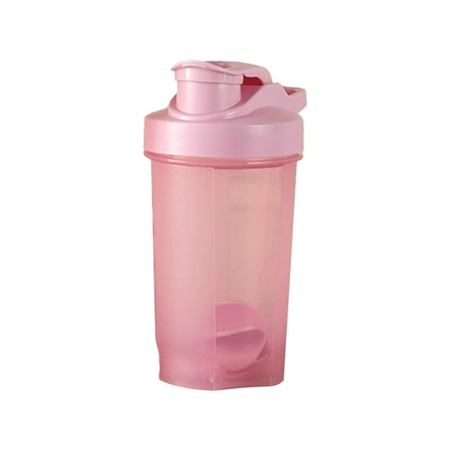 yulier Shaker Bottle for Protein Mixes, 500ml, Protein Shaker Bottles with Scale, Mixer Bottle, Protein Bottle, Portable Pre Workout Whey Protein Drink Shaker Cup, Pink