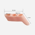 thumbnail image 4 of Haobase 2pcs Three-hole Little Toe Separator Overlapping Toes Bunion Blister Pain Relief Toe Straightener Protector Foot Care Tool, 4 of 4
