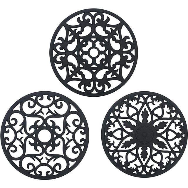 Posavasos de silicona, 3 piezas antideslizantes resistentes al calor 250 °C multi-