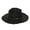 Black, variant on Women’s Straw Sun Hat Frayed Brim With Leather Buckle Band Classic Casual Travel Hat