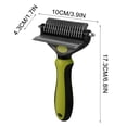 thumbnail image 4 of FEOLGEHLY Pet Comb for Dogs and Cats, Double Sided Knot Opener and Deshedding Tool with Stainless Steel Rounded Teeth for Long Hair, Gentle Hair Removal Pet Comb for Mats and Tangles (Green), 4 of 7