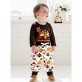 thumbnail image 6 of BemeyourBBs Baby Boy Thanksgiving Outfit Turkey Letter Print Rompers and Pants Hat, 6 of 9