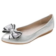 thumbnail image 2 of Zapatos bailarina Btafrte Casuales Vestir Novia Con Lazo Plata 39, 2 of 9