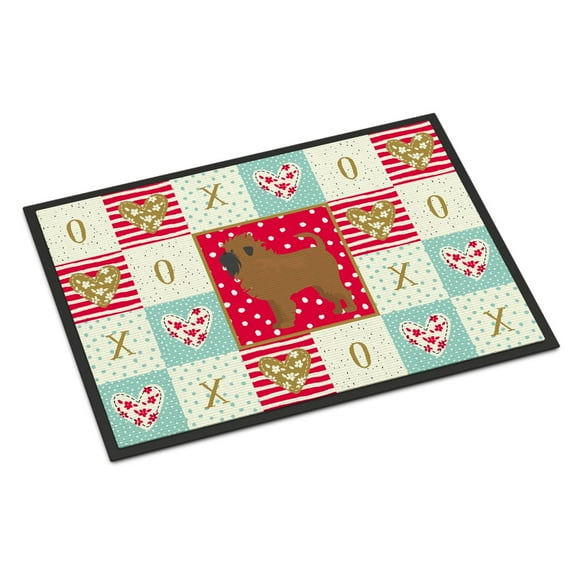 Carolines Treasures CK5806MAT Affenpinscher 1 Love Door Mat Indoor Rug or Outdoor Welcome Mat 18x27 Doormat 27"L x 18"W