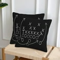 thumbnail image 5 of American Football Throw Pillow Covers 18x18 Set of 2, Tactics Chalk Blackboard Drawing Pillow Case Outdoor Decor Cushion Case Decoration for Home Couch Chair Sofa, 5 of 9