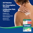 thumbnail image 4 of (2 pack) Salonpas 8 Hour Pain Relief Patch with Camphor and Menthol for Back and Muscles, 20 Count, 4 of 10