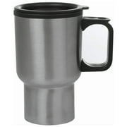 Maxam Stainless Steel Travel Mug with Tapered Bottom to Fit Most Cup Holders 14-Ounce