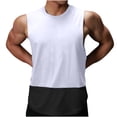 thumbnail image 2 of zfhfof Mens Workout Tank Tops Lightweight Sleeveless Running Gym Muscle Shirts Color Block Summer Tee Top, 2 of 5