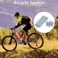 thumbnail image 2 of Unique Bargains Bicycle Spoke Bike Wheel Spokes Nipple 1 Set 13G 45 Steel Galvanized Silver Tone-100mm, 2 of 7