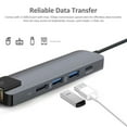 thumbnail image 4 of Docking station,5-in-1 Usb C 3.0 Pd Port Station Adapter With Usb 3.0 Pd 4k Rj45 C Hub Type-c Ethernet Usb 3.0 Pd Port Compatible Matebook Usb C Hub Port Compatible With Type-c Station 4krj45, 4 of 6