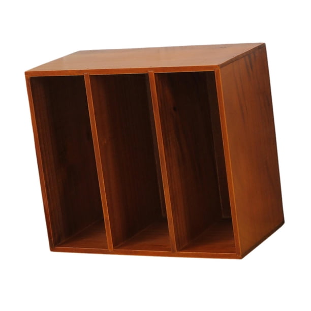Organizador de escritorio para libros, 3 capas, de madera, para revistas y archivos S
