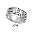 thumbnail image 1 of 925 Sterling Silver Love Ring Size 9, 1 of 2