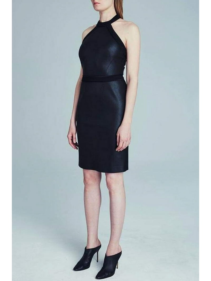 Sonja By Sonja Morgan Women's Leather Textured Halter Dress