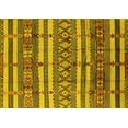 thumbnail image 1 of Ahgly Company Machine Washable Indoor Rectangle Solid Yellow Modern Area Rugs, 3' x 5', 1 of 4