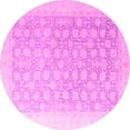 thumbnail image 1 of Ahgly Company Indoor Round Oriental Pink Modern Area Rugs, 6' Round, 1 of 4