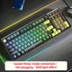thumbnail image 5 of Teclado de 99 teclas retroiluminación RGB transparente para PC portátil de escritorio (negro) Tmvgtek Para estrenar, 5 of 6