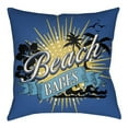 thumbnail image 2 of Surya LTCH-BBS-1818 Litchfield 18" Wide Square Novelty "Beach Babes" Polyester O, 2 of 7