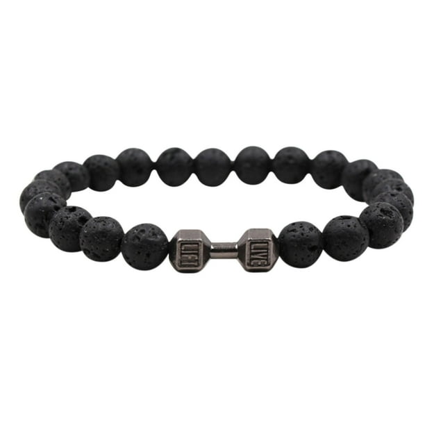 Regalos para las Mujeres Negro Pulsera de la Manumbra para Hombres Y Mujeres, Piedra Natural Pulsera de la Manumbra con Cuentas Set Regalos para Hombres