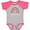 Baseball Heather and Hot Pink, variant on Mimi and Papa Love Me Rainbow Girls Baby Bodysuit