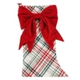thumbnail image 3 of Holiday time Plaid Bow Stocking,21 inch,multi colour, 3 of 4