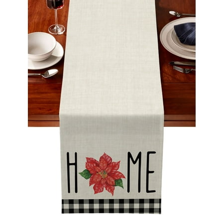 

Newhomestyle Christmas gife Christmas Table Runner Table Runners for Holiday Birthday Party Farmhouse Christmas Decor for Kitchen Dinning Room Table 13 x 72 Inch A16
