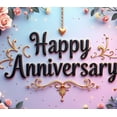 thumbnail image 5 of LUUFILx Happy Anniversary Day Banner Backdrop Decoration Celebration Party Supplies Balloon Gift Cupcake Display Event Background Decor Scene, 5 of 9