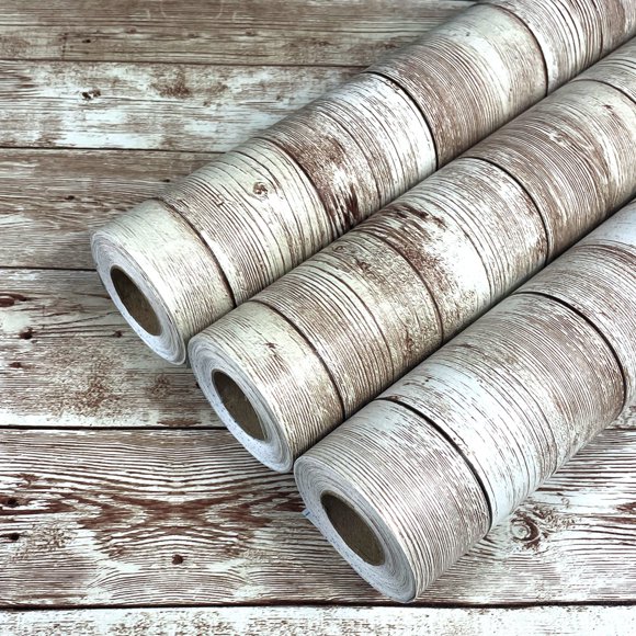 Wood Grain Effect Wallpaper Vintage Contact Paper Self Adhesive Vinyl Film Decorative Stick Plastic Back Roll For Furniture Wall Table Cabinet Door 45x100cm