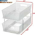 thumbnail image 4 of Simple Houseware 2-Tier Bathroom Under-Sink Pull Out Sliding Storage Cabinet Organizer, Clear, 4 of 5