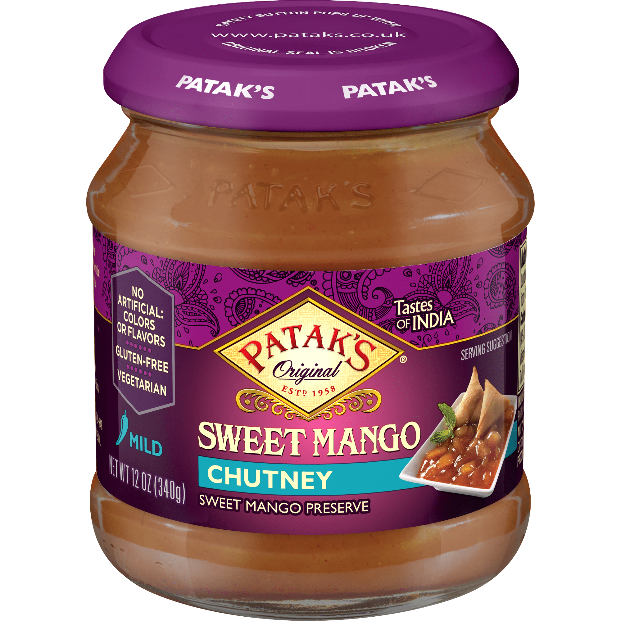 Patak's Original Sweet Mango Chutney, 12 oz