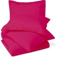 thumbnail image 4 of 100% Egyptian Cotton 3 Pcs Duvet Set Solid (Hot Pink,OverSize King), 4 of 6