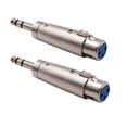 thumbnail image 1 of Adaptador Hembra 1/4 Trs A Xlr Hembra Xlr A Conector De Audio Balanceado Estéreo 1/4 - Paquete De 2, 1 of 5