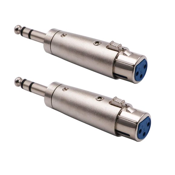 Adaptador Hembra 1/4 Trs A Xlr Hembra Xlr A Conector De Audio Balanceado Estéreo 1/4 - Paquete De 2
