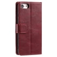 thumbnail image 5 of SaniMore for iPhone 7 / 8 / SE 2022 & 2020 PU Leather Case, Wallet Design with Card Slots Cash Pocket [Wrist Strap] Flip kickstand Full Body Protection Magnetic Closure Business TPU Shell, Winered, 5 of 11