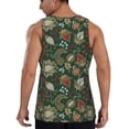 thumbnail image 3 of Xecao Red Leaves Men's Tank Top Workout Quick Dry Sleeveless Gym Jogging Muscle Shirts Summer Swim Beach Tops, 3 of 9