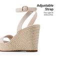 thumbnail image 3 of DREAM PAIRS Women's Open Toe Platform Sandals Adjustable Buckle Ankle Strap Comfortable Summer Espadrille Wooden Heeled Wedge Fashion Dressy Shoes, 3 of 6