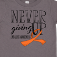 thumbnail image 4 of Inktastic Never Giving Up Limb Loss Awareness Orange Ribbon Boys or Girls Toddler T-Shirt, 4 of 5