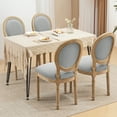 thumbnail image 5 of Furniliving French Dining Chairs Set of 4,Farmhouse Dining Room Chairs Side Chairs with Round Back, Gray, 5 of 11