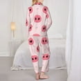 thumbnail image 5 of Disketp Pajamas Set Long Sleeve Sleepwear Womens Button Down Nightwear Pj Sets-Pig Noses, 5 of 9