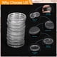 thumbnail image 3 of Uxcell 30pcs Acrílico Claro Redondo Soportes para Monedas de Dólar Cubiertas de Cápsula de Plástico Contenedor de Colección de Monedas 22.5mm, 3 of 6