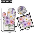 thumbnail image 6 of Pioneer Flower Kitchen Oven Mitt and Pot Holder Sets 2 Pcs for Baking, Cooking and Grilling, Heat Resistant Up To 392 °F, 6 of 7