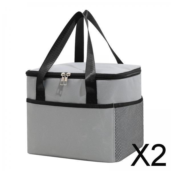 Bolsas Refrigeradoras Grandes BLESIY Con Aislamiento Bolsa Para Utensilios De Cocina Gris 2 piezas