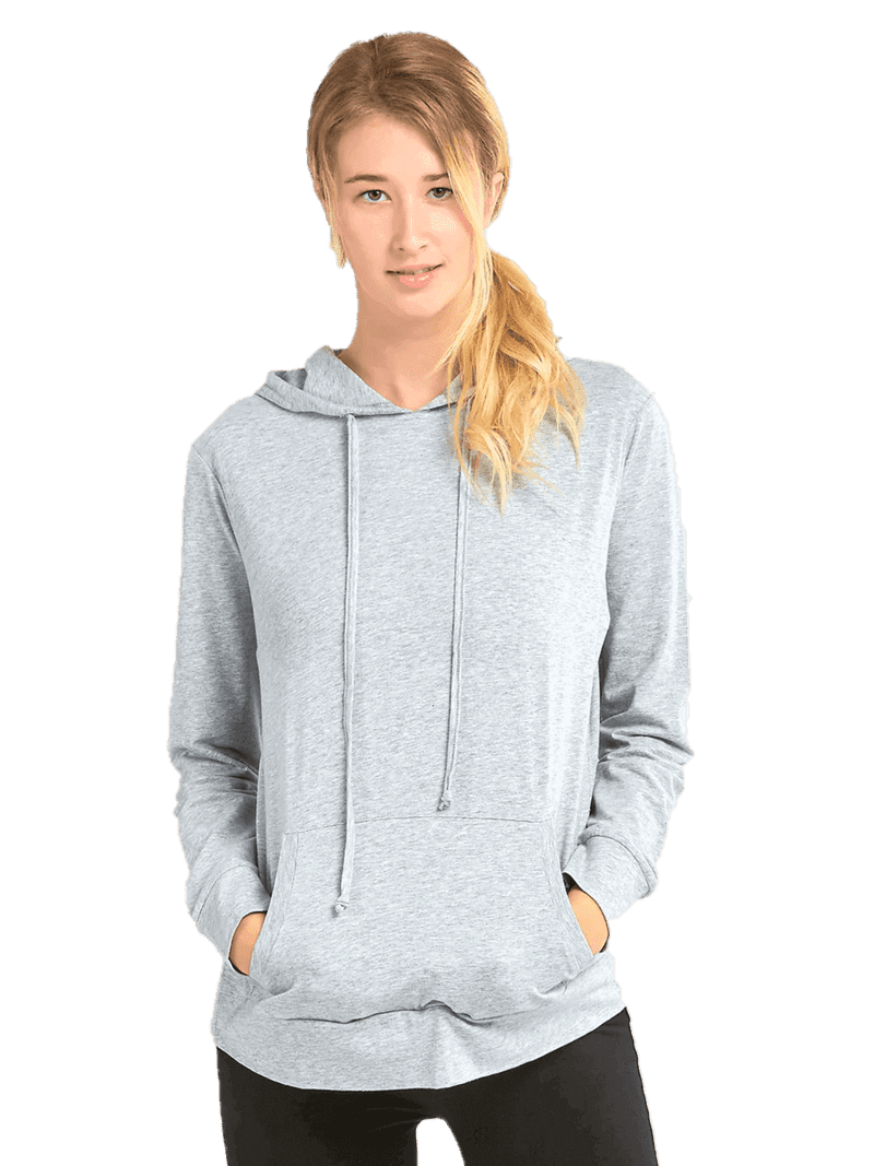 Women's Active Casual Thin Cotton Pullover Hoodie, Heather